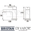 Bristan Frenzy Bath Taps Dimensions